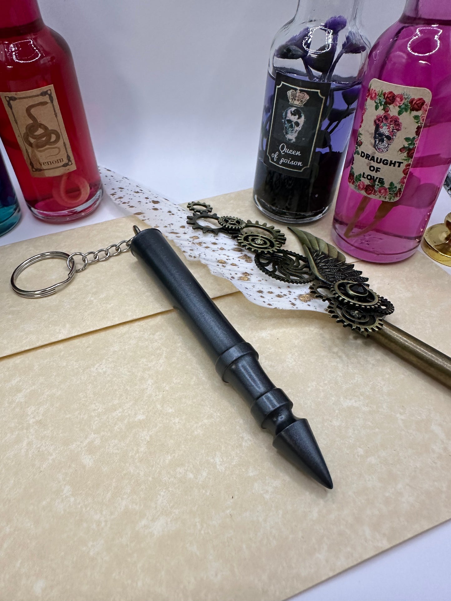 Sleek Black Keyring