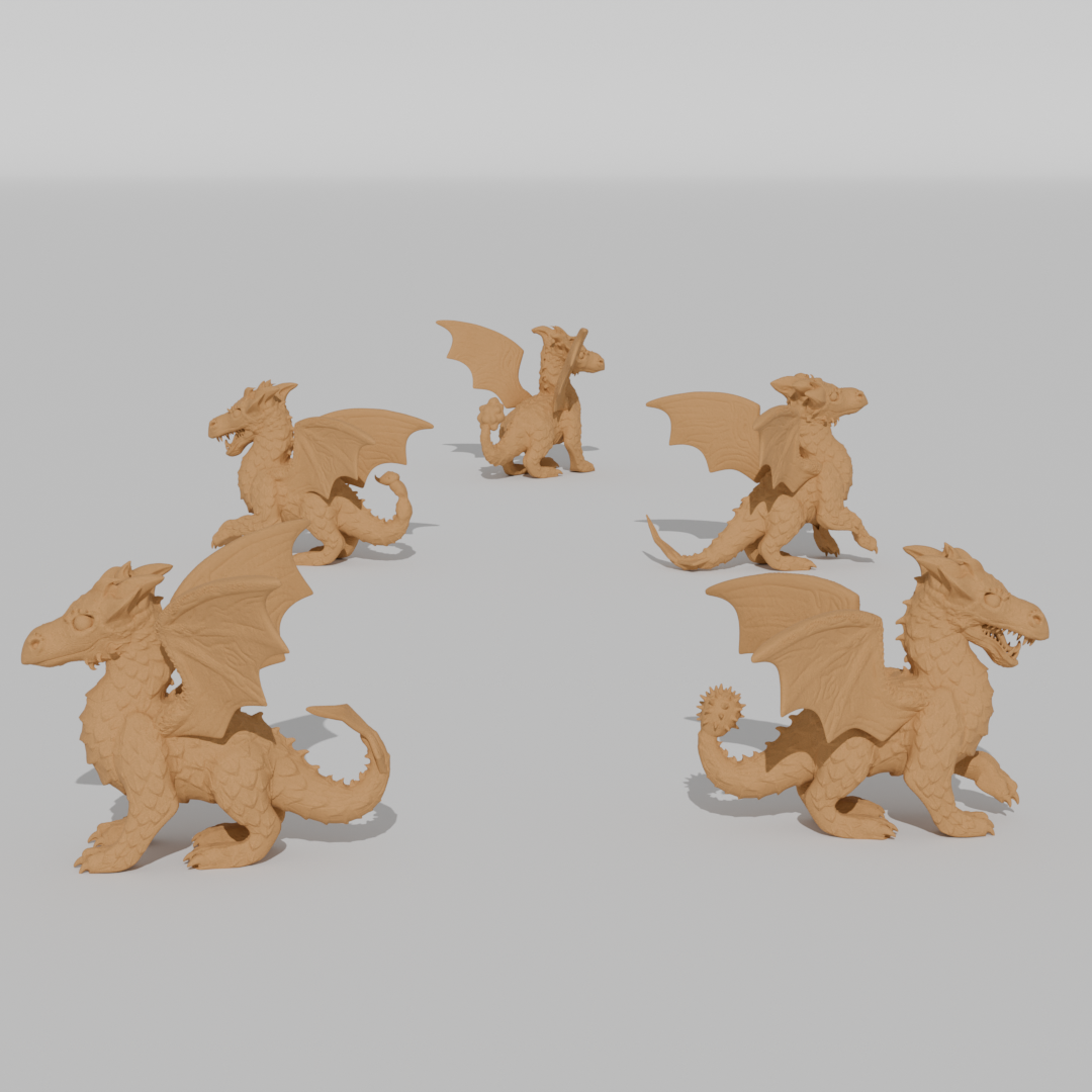 Wooden Carved Dragons